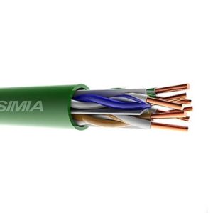 کابل شبکه با تست فلوک cat6 جنس SF یا UTP و عایق PVC سیمیا